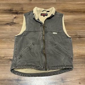 Wolverine Zip Up Vest with Faux Shearling Lining